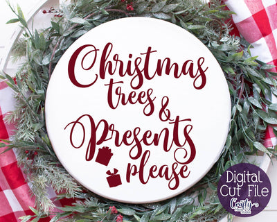 Christmas Svg - Christmas Trees And Presents Please Svg SVG Crafty Mama Studios 