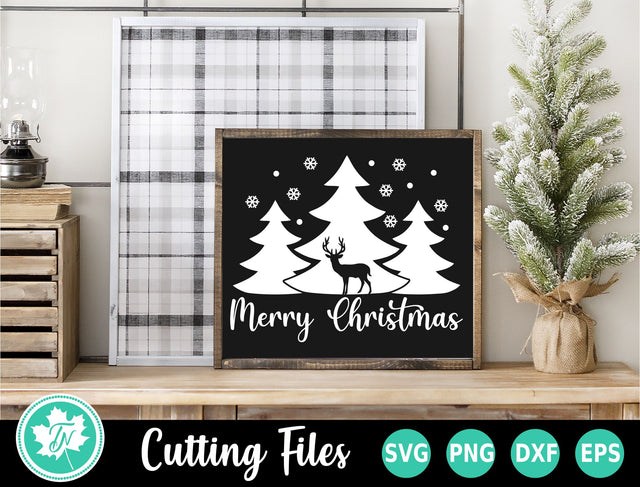 Christmas SVG | Christmas Trees with Deer SVG TrueNorthImagesCA 
