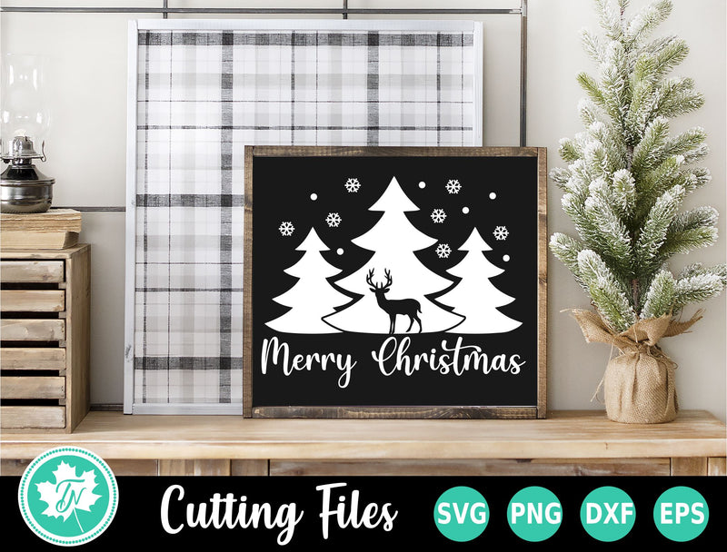 Christmas SVG | Christmas Trees with Deer SVG TrueNorthImagesCA 