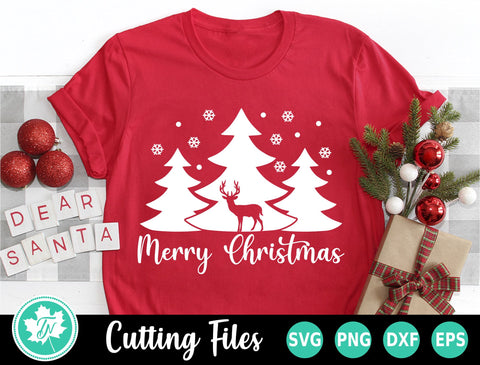 Christmas SVG | Christmas Trees with Deer SVG TrueNorthImagesCA 