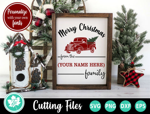 Christmas SVG | Christmas Truck Family Sign SVG TrueNorthImagesCA 