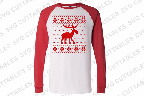 Christmas SVG - Christmas Ugly Sweater Moose SVG Svg Cuttables 