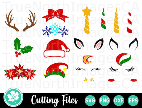 Christmas SVG | Christmas Unicorn Set SVG TrueNorthImagesCA 