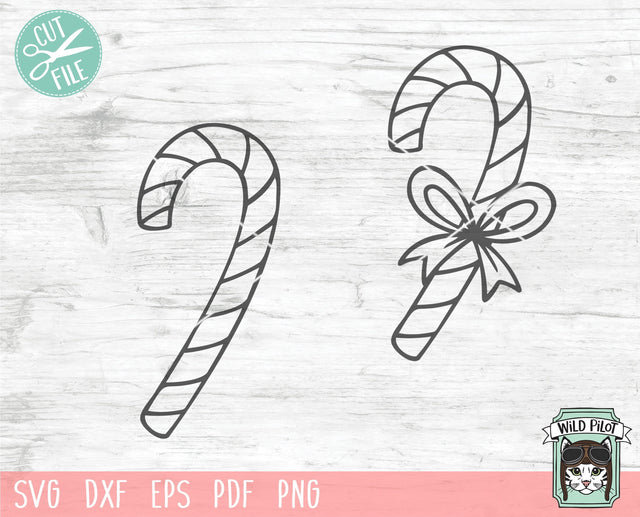 Christmas SVG Cut File, Candy Cane SVG, Candy Cane Cut File, Christmas Clipart, Christmas Cut File, Candy Cane Clipart, Christmas Vector SVG Wild Pilot 