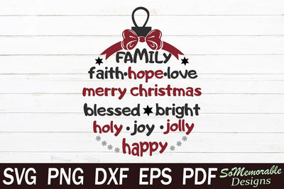 Christmas SVG cut file, Christmas svg design SVG SoMemorableDesigns 