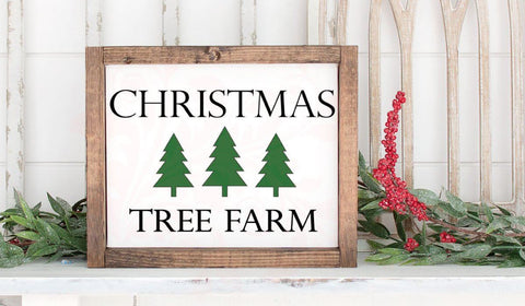 Christmas SVG cut file, Christmas Tree Farm, Wood Tray SVG, Christmas clipart, Square wood sign cut files, Farmhouse sign SVG, Home decor, Digital Art, Graphic Designs, Christmas sign svg, Christmas Printable PNG, Cricut SVG Farmstone Studio Designs 