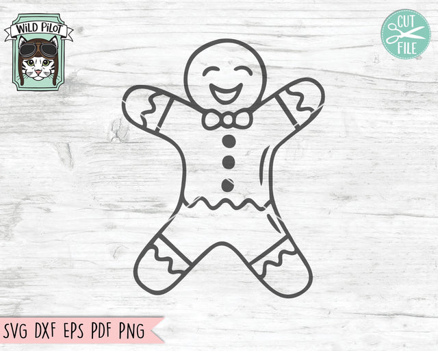 Christmas SVG Cut File, Gingerbread Man SVG, Gingerbread Man Cut File, Christmas Clipart, Christmas Cut File, Gingerbread Man Clipart SVG Wild Pilot 