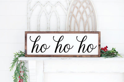 Christmas SVG cut file, Ho Ho Ho SVG Quote, Santa svg cut file, Farmhouse SVG, Home decor, Digital Art, Graphic Designs, Vector Art, Front Door wood sign svg, Entrance Sign SVG, PNG, Cricut, Instant Digital Download, SVG PNG DXF, Cutting Files SVG Farmstone Studio Designs 