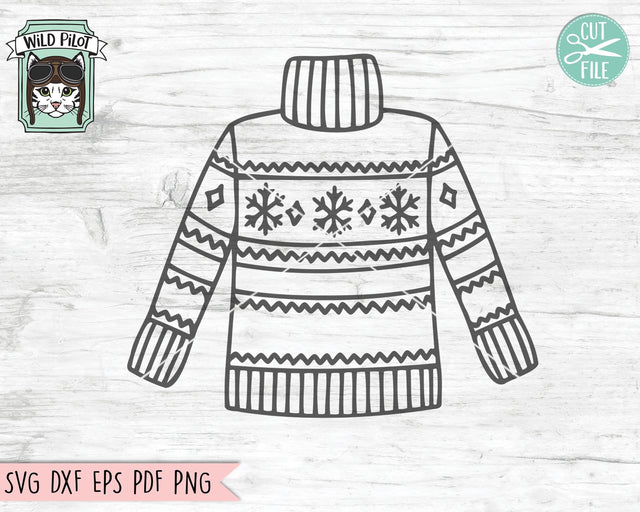 Christmas SVG Cut File, Ugly Christmas Sweater SVG, Christmas Clipart, Christmas Cut File, Ugly Sweater Cut File, Christmas Vector SVG Wild Pilot 
