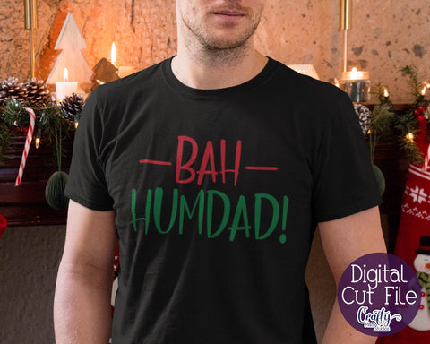 Christmas SVG, Dad Christmas, Bah Humdad, Funny Christmas SVG Crafty Mama Studios 
