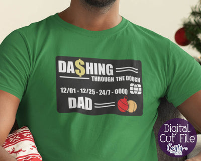 Christmas SVG, Dad Christmas, Dashing Through The Dough Svg SVG Crafty Mama Studios 