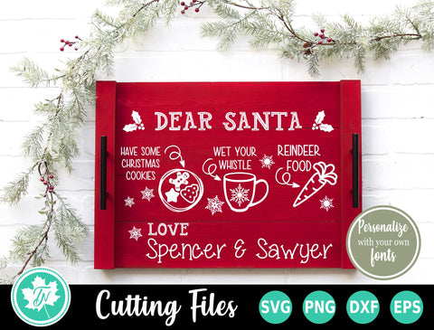 Christmas SVG | Dear Santa Tray SVG TrueNorthImagesCA 