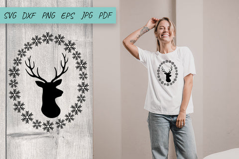 Christmas Svg | Deer Head Svg | Antlers Buck SVG Irina Ostapenko 