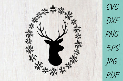 Christmas Svg | Deer Head Svg | Antlers Buck SVG Irina Ostapenko 