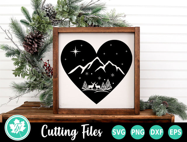 Christmas SVG | Deer in the Mountains SVG TrueNorthImagesCA 