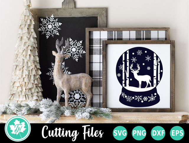 Christmas SVG | Deer Snow Globe SVG TrueNorthImagesCA 