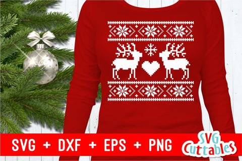 Christmas SVG - Deer Ugly Merry Christmas Sweater SVG Svg Cuttables 
