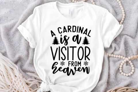 Christmas SVG Design, A cardinal is a visitor from heaven SVG FiveStarCrafting 