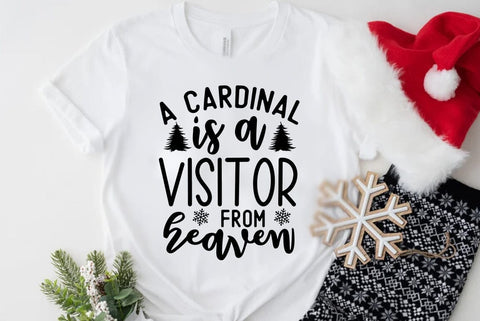 Christmas SVG Design, A cardinal is a visitor from heaven SVG FiveStarCrafting 