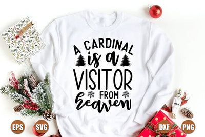 Christmas SVG Design, A cardinal is a visitor from heaven SVG FiveStarCrafting 