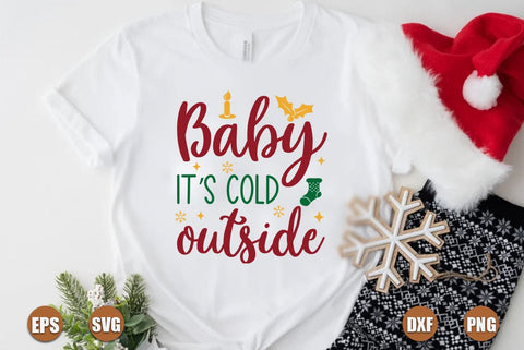 Christmas SVG Design, Baby its cold outside SVG FiveStarCrafting 