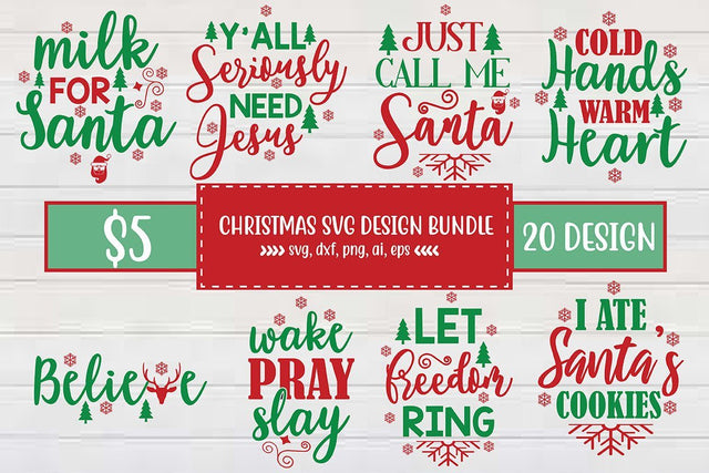 Christmas SVG Design Bundle Vol-5 SVG shah alam 