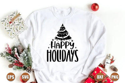 Christmas SVG Design, Happy Holidays SVG FiveStarCrafting 