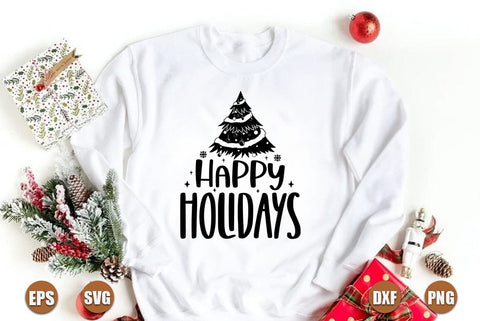 Christmas SVG Design, Happy Holidays SVG FiveStarCrafting 