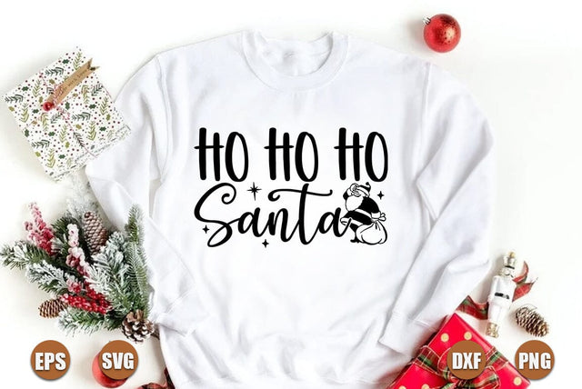 Christmas SVG Design, HO HO HO Santa SVG FiveStarCrafting 