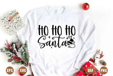 Christmas SVG Design, HO HO HO Santa SVG FiveStarCrafting 
