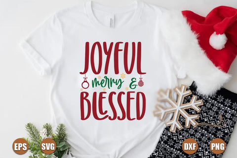 Christmas SVG Design, Joyful merry and blessed SVG FiveStarCrafting 