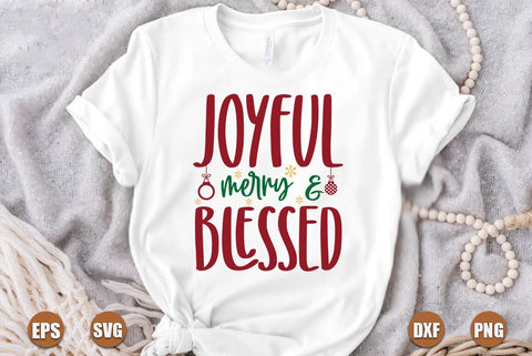 Christmas SVG Design, Joyful merry and blessed SVG FiveStarCrafting 