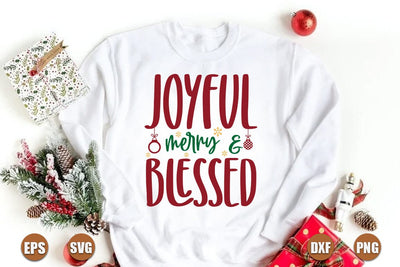Christmas SVG Design, Joyful merry and blessed SVG FiveStarCrafting 