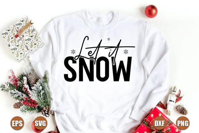 Christmas SVG Design, Let it snow SVG FiveStarCrafting 