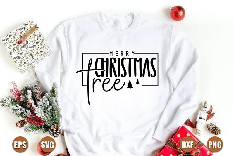 Christmas SVG Design, Merry Christmas tree SVG FiveStarCrafting 