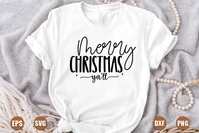 Christmas SVG Design, Merry Christmas yall SVG FiveStarCrafting 