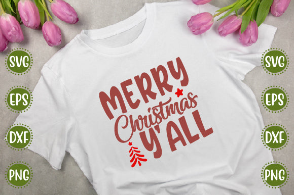 Christmas Svg Design Merry Christmas Y'all SVG SH_Tee store 