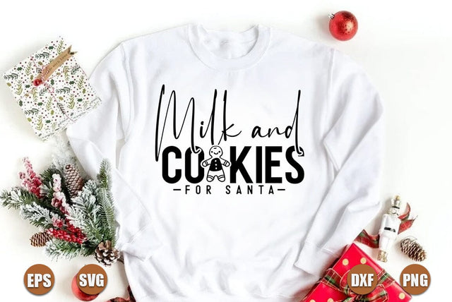 Christmas SVG Design, Milk and cookies for Santa SVG FiveStarCrafting 