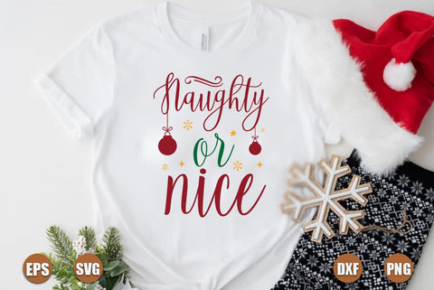 Christmas SVG Design, Naughty or nice SVG FiveStarCrafting 