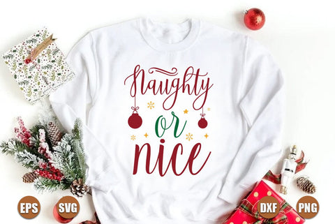 Christmas SVG Design, Naughty or nice SVG FiveStarCrafting 