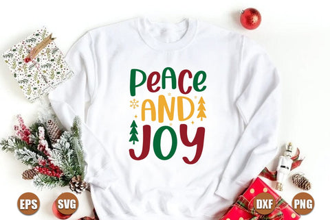 Christmas SVG Design, Peace and joy SVG FiveStarCrafting 