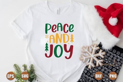 Christmas SVG Design, Peace and joy SVG FiveStarCrafting 