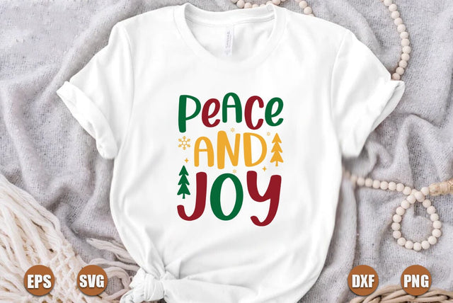 Christmas SVG Design, Peace and joy SVG FiveStarCrafting 