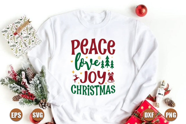Christmas SVG Design, Peace love joy Christmas SVG FiveStarCrafting 