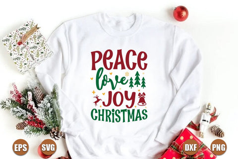 Christmas SVG Design, Peace love joy Christmas SVG FiveStarCrafting 