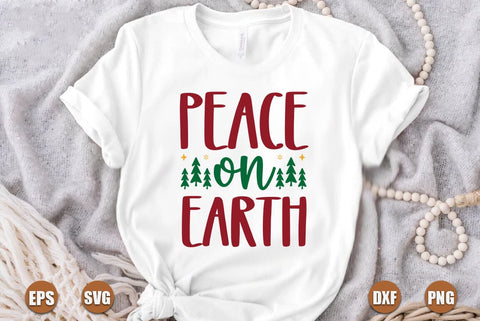 Christmas SVG Design, Peace on earth SVG FiveStarCrafting 