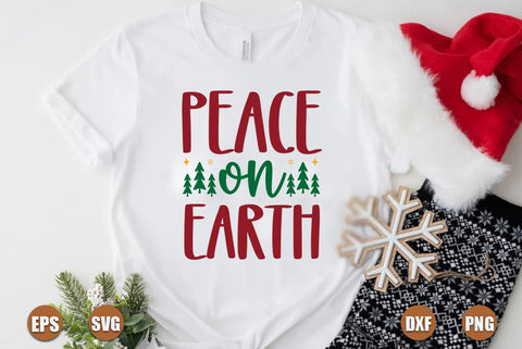 Christmas SVG Design, Peace on earth SVG FiveStarCrafting 