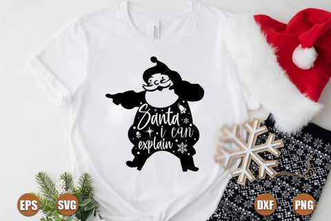 Christmas SVG Design, Santa I can explain SVG FiveStarCrafting 