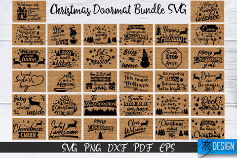 Christmas SVG. Doormat Bundle SVG. Welcome SVG. DIY Doormat SVG Fly Design 