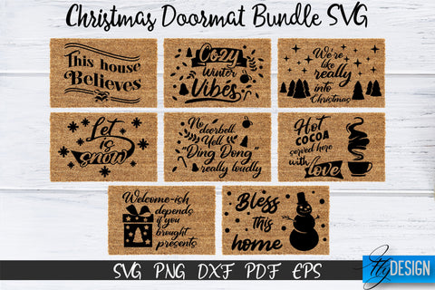 Christmas SVG. Doormat Bundle SVG. Welcome SVG. DIY Doormat SVG Fly Design 
